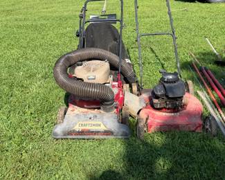 CRAFTSMAN VACUUM/SHREDDER/CHIPPER/BLOWER & HUSKEE PUSH MOWER
