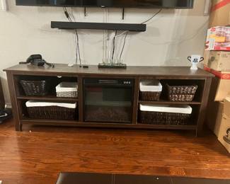 Entertainment Center with Electric Fireplace