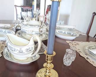 Baldwin candlesticks and candle followers