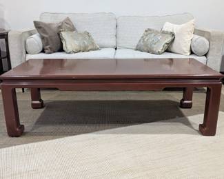 Antique (1920s) Chinese red lacquer coffee table