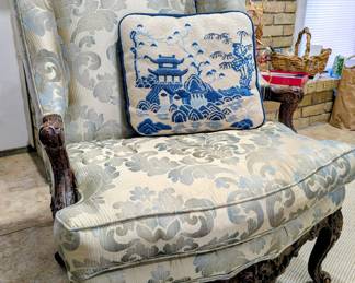 Pair of Antique French Regency (1715-1724)  Bergere armchairs
