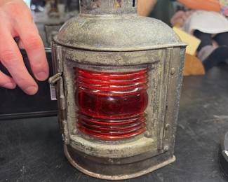 Hundred year-old nautical lamp for Port and starboard