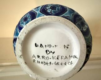 Photo 2 of 2 Arru-Keramik Rhodes Greece Vase