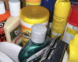 Assorted Automotive Cleaning and Detailing Supplies