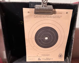 Vintage NRA Official .22 Caliber Rifle Target and Steel Trap