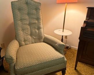 Photo 1 of 2 Victorian Style High-Back Tufted Armchair