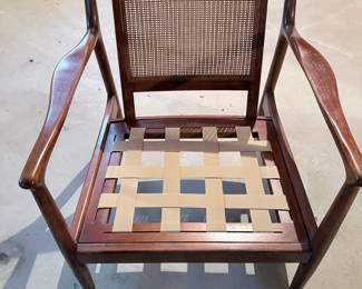 Lawrence Peabody Cane Back Lounge Chair