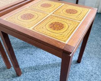 Danish Teak Tile Top Nesting Tables