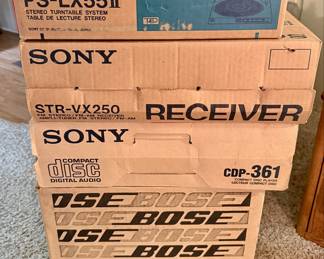 Sony Vintage Audio System (Turntable, Receiver, CD Player, Speakers)