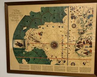 The Oldest Map of the New World Framed Print
