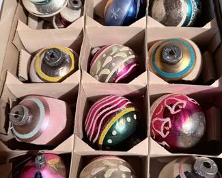 Vintage Shiny Brite Mercury Glass Christmas Ornaments