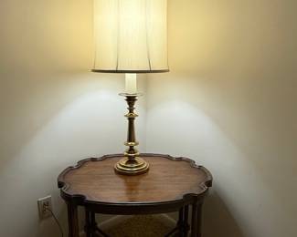 Vintage Brass Candlestick Table Lamp