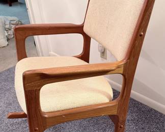 Mid-Century Modern Teak Rocking Photo 3 of 4 Chair Attributed to Benny Linden