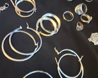 Assorted Sterling Silver Jewelry Lot - Artisan, Boho, and Vintage Styles