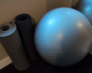 Exercise Equipment Bundle: Stability Ball and Yoga Mats