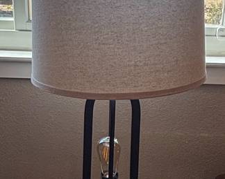 Industrial Cage Table Lamp with USB Port and Nightlight