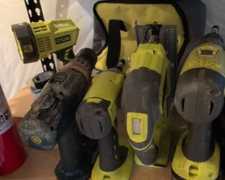 Ryobi One+ 18V Cordless Power Tool Collection (Drill/Driver, Impact Driver, Jigsaw, Flashlight)