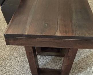 Solid Wood U-Base End Table