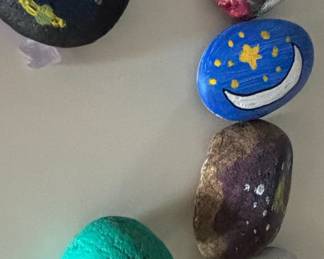 Hand-Painted Decorative River Stones