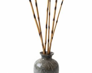 Decorative Floor Vase with Bamboo Sticks