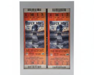 Super Bowl XLIII Full Ticket Pair