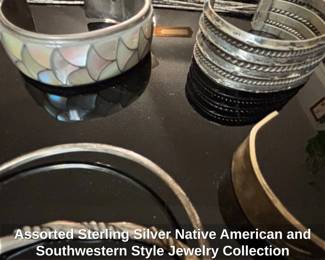 Assorted Sterling Silver Native American and Southwestern Style Jewelry Collection third image