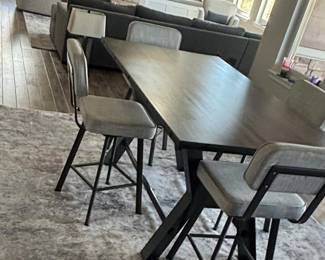 Modern Industrial Counter Height Dining Set