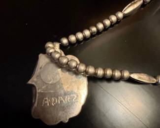Alfred Martinez Navajo Turquoise Sterling Silver Pendant Necklace third image