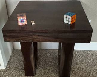 Solid Wood U-Base End Table