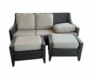 Outdoor Wicker Patio Conversation Set