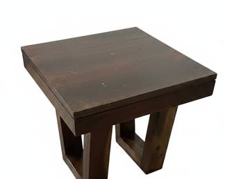 Solid Wood U-Base End Table