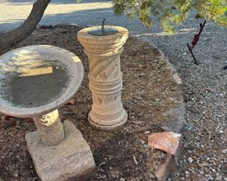 Bird Bath and Sun Dial