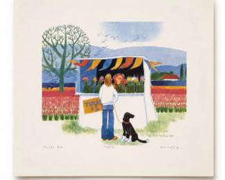 109 RieMuozTulips2AlaskaLimitedEditionPrint1990Signed