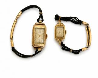 50 PairVintageLadyElginArtDecoGoldFilledWatches