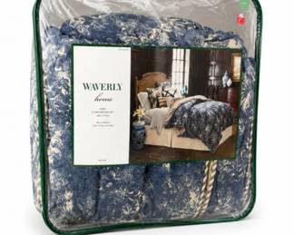 71 WaverlyHomeKingComforterSetBlueToile100Cotton