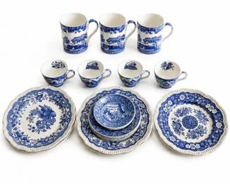 108 SpodeBlueRoomRegencySeriesTransferwareLot