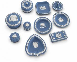 52 WedgwoodJasperwareBlueTrinketBoxCollection