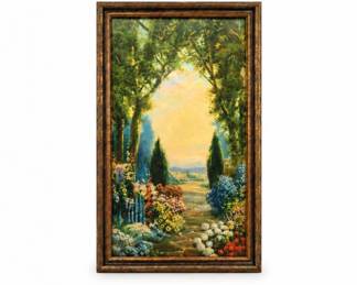 57 VintageFramedCottageGardenLandscapeWallArtPrint