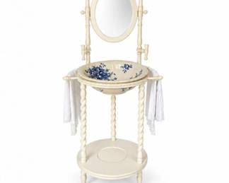 94 VintageAvonStaffordshireWashstandBasinMirrorSet