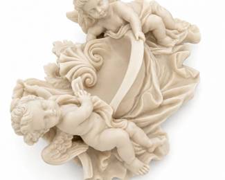 66 GinoRuggeriItalianCherubWallPocketAlabasterDecor