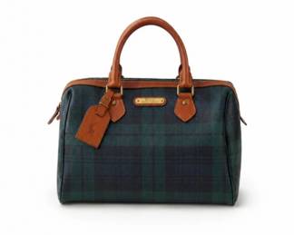 4 VintagePoloRalphLaurenBlackwatchBostonBagPurse