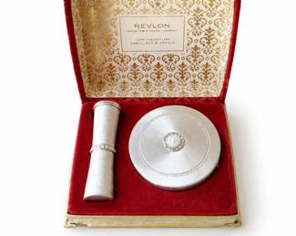 130 RareVintageRevlon582CompactLipstickVanitySet1950s