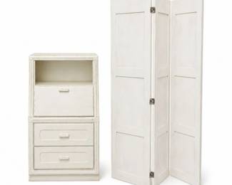 38 VintagePaintedCabinetCupboardFoldingPrivacyScreen