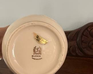 Lenox Morning Glory Vase with Gold Trim