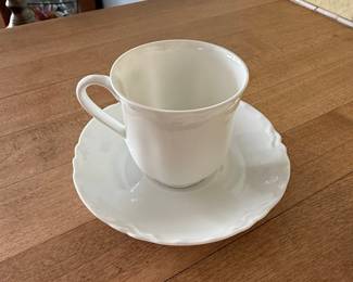 Hutschenreuther Racine Bavaria White Cup and Saucer