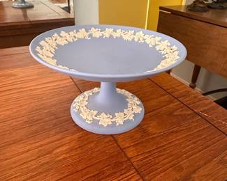 Wedgwood Jasperware Light Blue Grapevine Compote