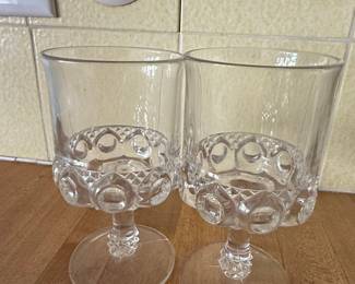 King's Crown Thumbprint Goblets