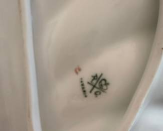 R.C. Bavaria Porcelain Divided Dish with Pink Roses