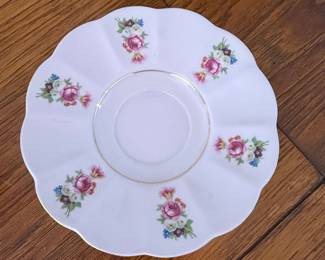 Leander 1946 RGK Pink Floral Teacup and Saucer with 14k Gold