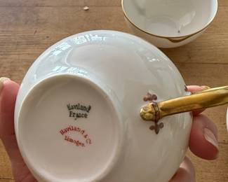Haviland & Co. Limoges Porcelain Dinnerware Set - Scalloped Gold Trim